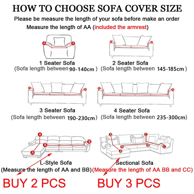 Description Picture 2 of itemElastic Solid Sofa Cover 1/2/3/4 Seater Cover for Sofa Couch Armchair L-shaped Corner Sofa Cover Slipcover for Living Room