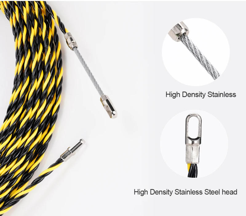 Description Picture 3 of item6mm 5M-50M Cable Push Puller Threader Electrical Wire Guide Device Puller Lead Wiring Installation Tool With 2pcs Wire Harness