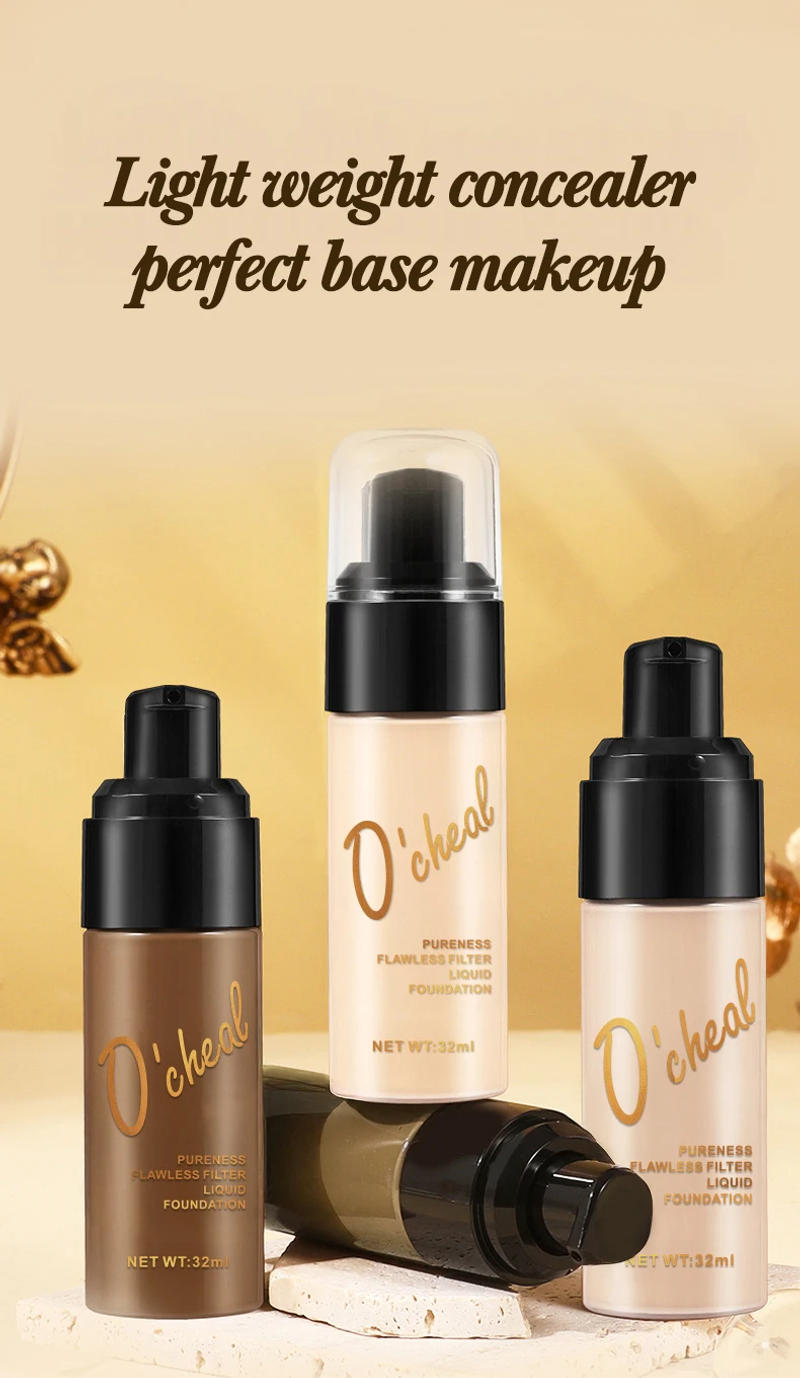 Description Picture 4 of itemDark Skin Concealer Liquid Foundation Makeup Waterproof Long Lasting Full Coverage Matte Finish BB Cream For Women Men Cosmetics