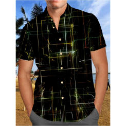 Men's Shirt Summer Casual Fashion Short Sleeved Shirt For Men Loose Breathable Hawaiian Shirt Man Casual Men's Clothing Top