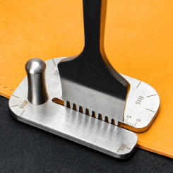 Leather Pulling Board Practical Cutting Ruler Tool Punching Puller Stainless Steel Press Plate Leather Cut Auxiliary Accessories