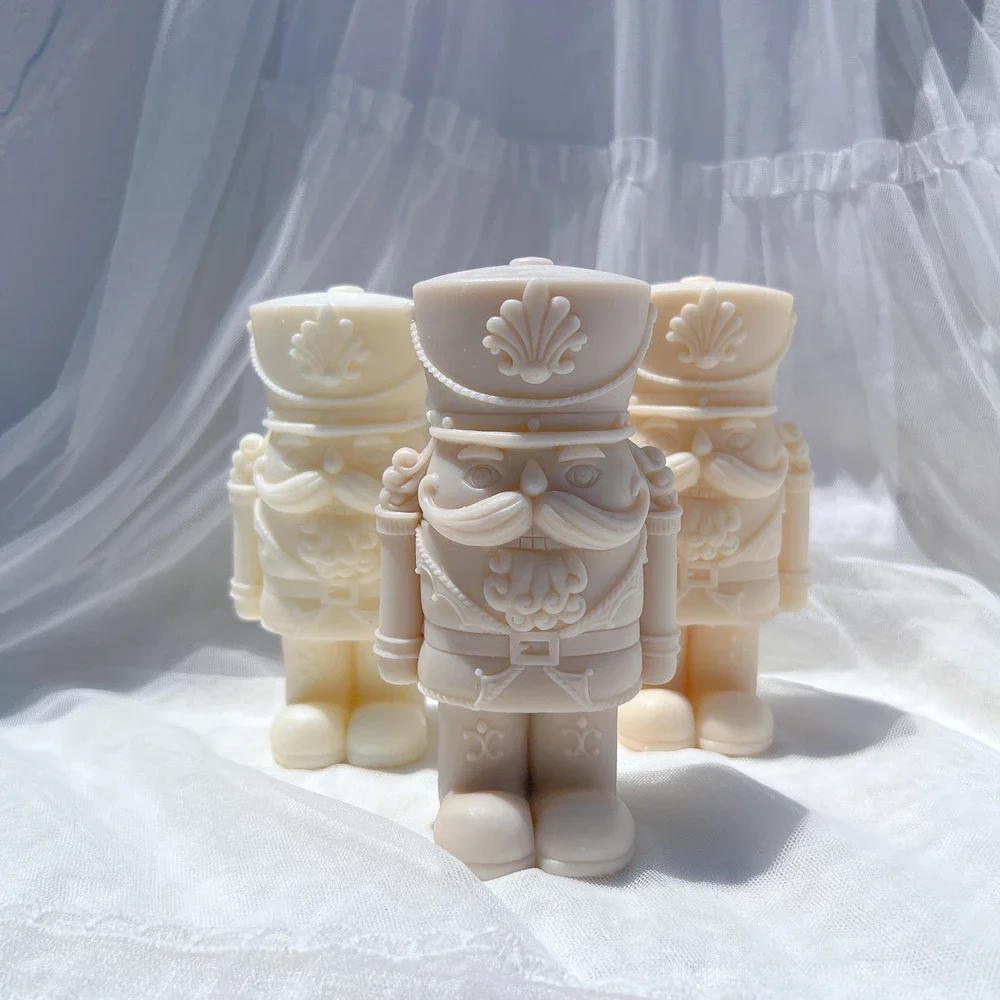 Description Picture 5 of itemShorty Nutcracker Statue Silicone Candle Mold Dinner Soy Wax Silicone Mould Christmas Ornaments Christmas Decor Silicone Mold