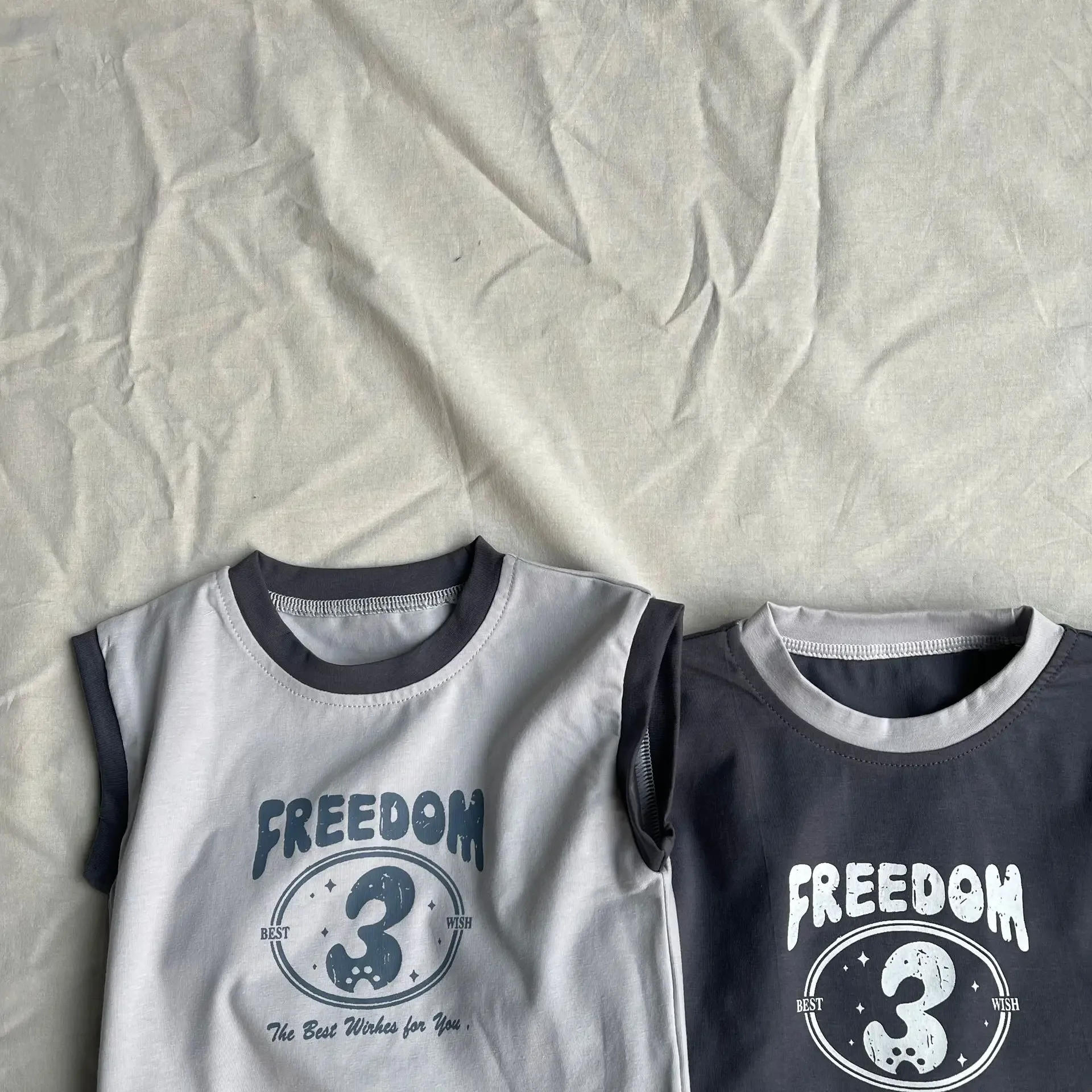 Description Picture 6 of itemChildren's Vest T-shirt Summer New Item for Boys and Girls, Cotton Versatile Top for Babies, Children's Trendy Top for Kids