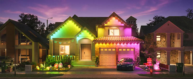 Description Picture 5 of itemSmart RGB Eaves Lights with DIY Scene Modes, Waterproof Starry Lights for Christmas, Halloween Decor, 15m, 30 LED