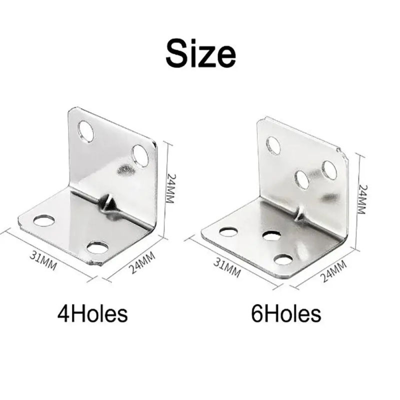 Description Picture 3 of item10Pcs Furniture Cabinet Partition Corner Brackets Fastener Hardware Home Connector Tools Corner Braces 90 Degree Right Angle