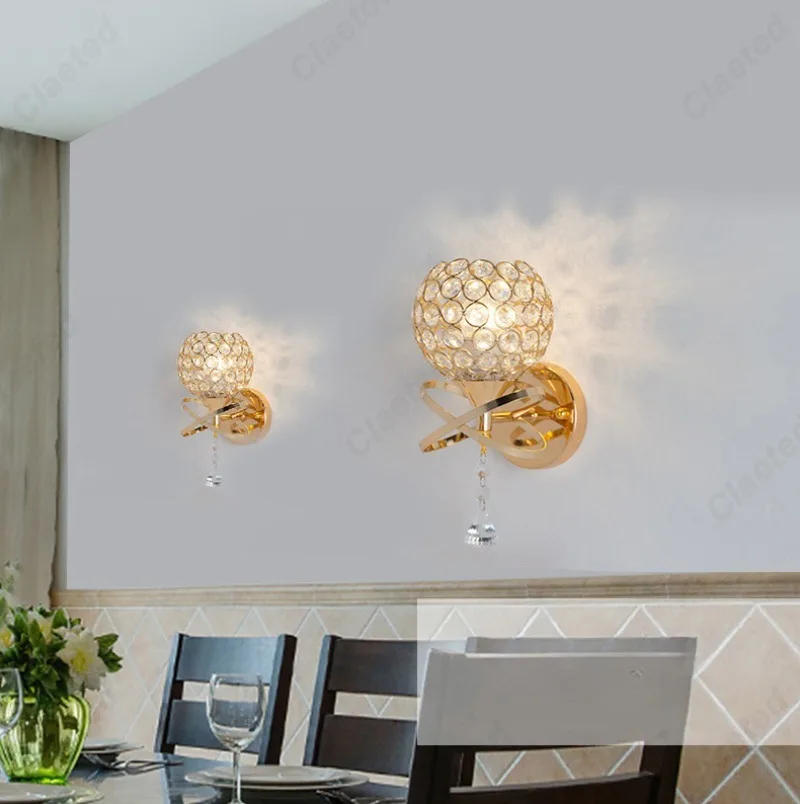 Description Picture 3 of itemCreative E27 Crystal Wall Light Indoor Bedroom Bedlight Living Room Staircase Corridor Balcony Home Decoration Lighting Fixtures
