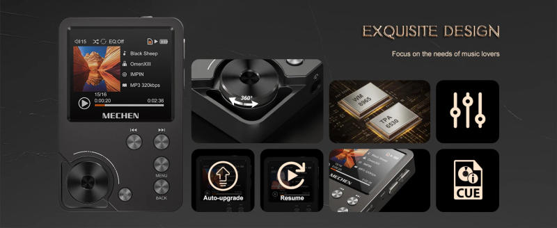 Description Picture 4 of itemHigh Quality Lossless MP3 Player/MECHEN-M30/HiFi/with 64GB Memory Card Support Up to 256GB