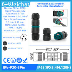 Screwless Waterproof Connector IP68 Outdoor Extension Cable Connector Electrical Quick Wiring Assembly Junction Box