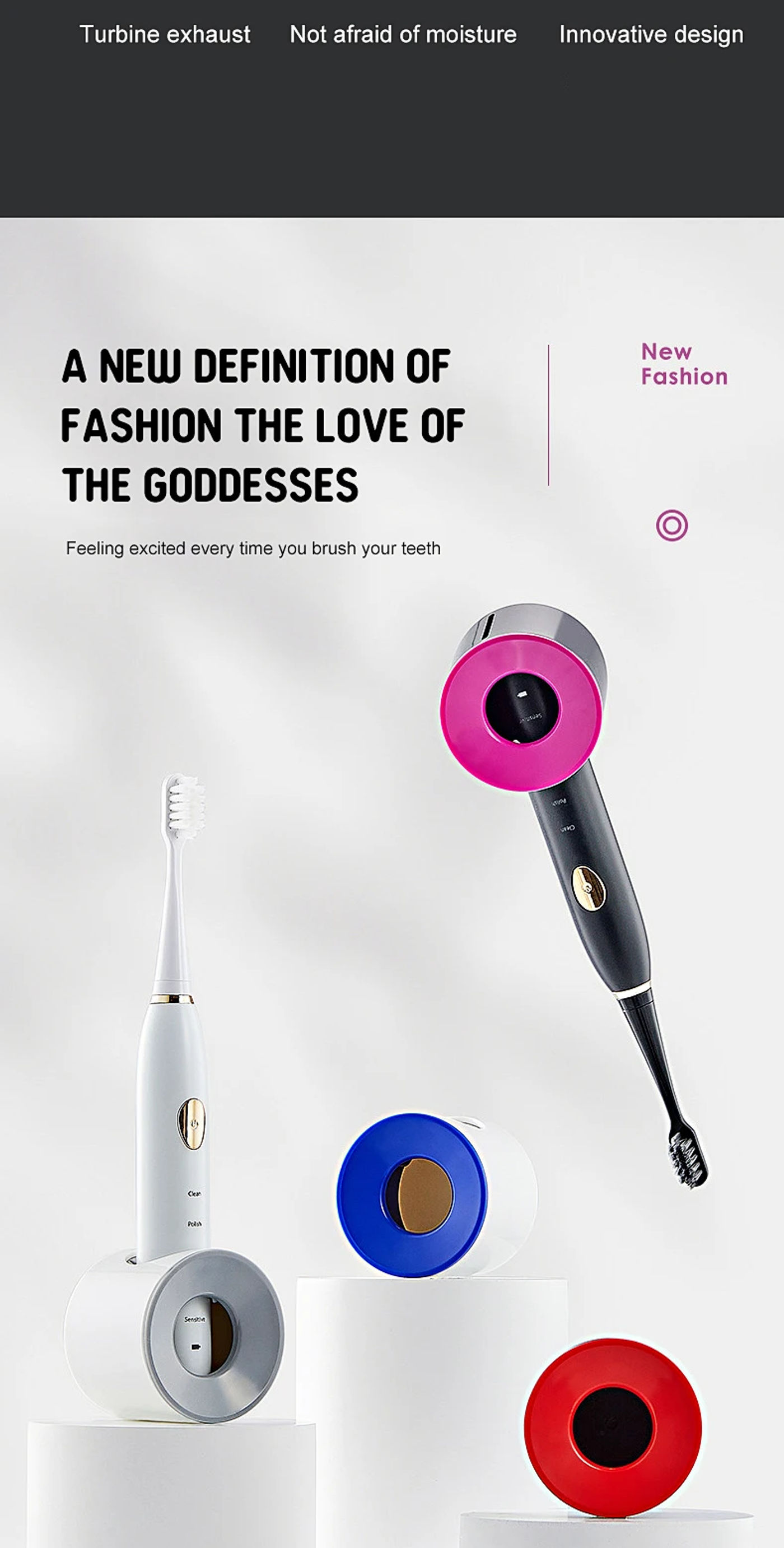 Description Picture 3 of itemStorage Rack Perforated Bathroom Accessories Toothbrush Storage Rack Punch-free Toothbrush Rack Dustproof Wall-mounted