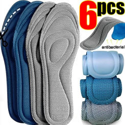 4D Memory Foam Insoles for Shoes Men Women Nano Antibacterial Massage Sport Insole Feet Orthopedic Shoe Sole Running Accessories
