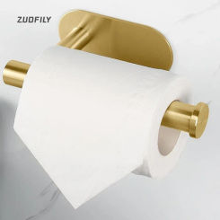 1Pcs Toilet Paper Rack Bathroom Paper Towel Holder Stainless Steel Without Drilling Self Pasting Toilet Tissue Rack For Kitchen