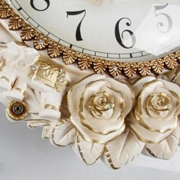 Description Picture 5 of itemDouble-sided Wall Clocks Vintage Art Decoration Clocks Living Room Elegant Clock Silent Luxury Wall Watch Aesthetic Decorations