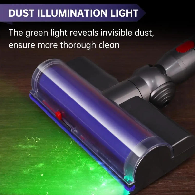 Description Picture 3 of itemDirect Drive Suction Head For Dyson V7 V8 V10 V11 V15 Vacuum Cleaner Direct LED dust indic Drive Cleaner Head Turbine Floor