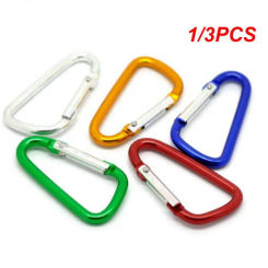 1/3PCS 8mm Carabiner Spring Snap Hook Spring Link Hook Clip Hook D-ring Snap Hook Aluminum Backpack Hanging Keychain Not for