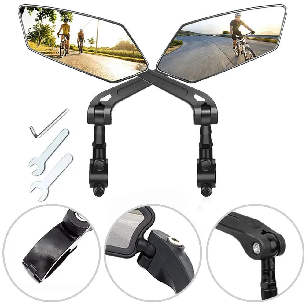 Description Picture 2 of itemBike Rear View Mirror Reflector Adjustable Rotatable Handlebar Mirror Clear Rearview Electric Scooter Motorcycle Mirror