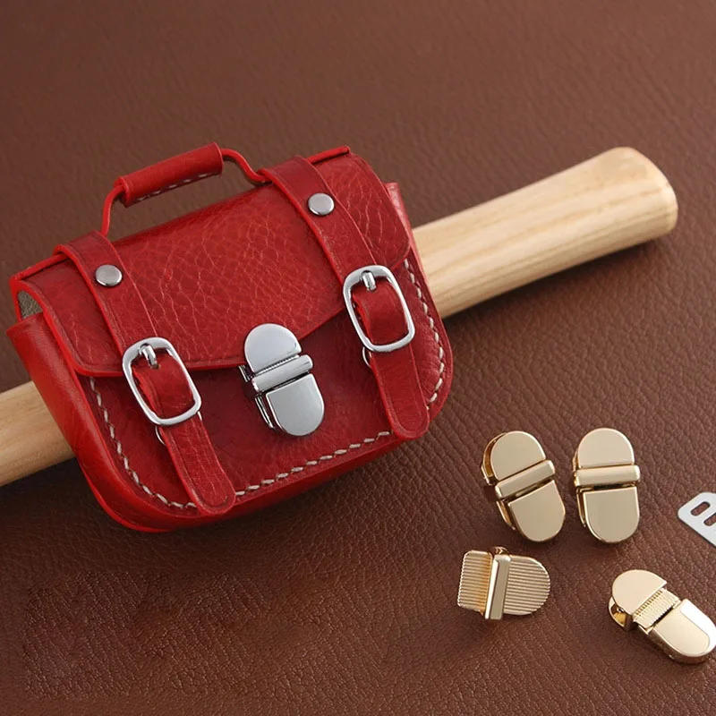 Description Picture 2 of item1PC Push Lock DIY Metal Clasp for Handbag, Mini Push Locks  For Shoulder Bag Purse Bag Leathercraft Accessories, Metal Buckle