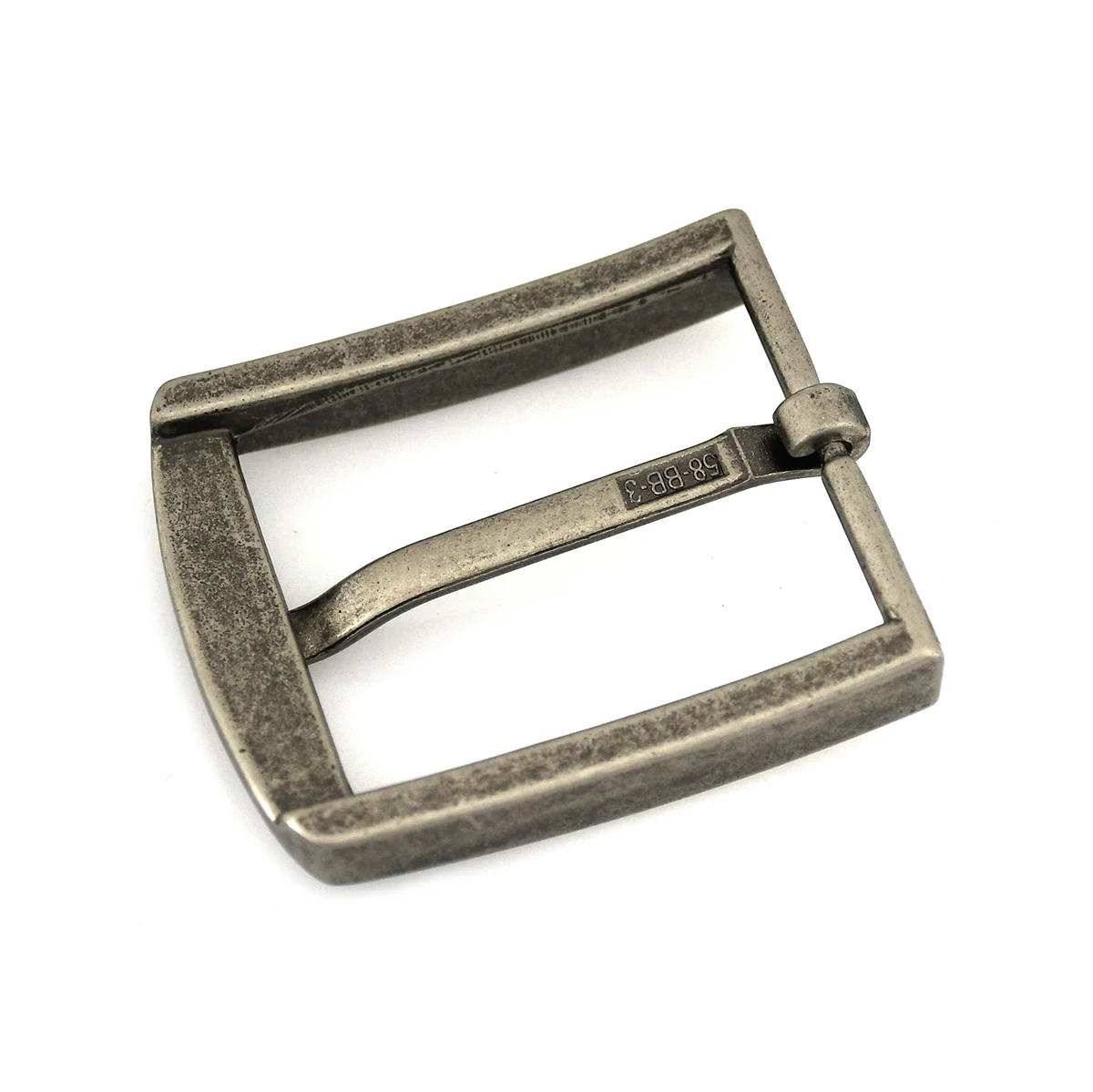 Description Picture 6 of itemMetal Belt Buckle 40mm Retro Silver Men's Casual End Bar Heel bar Buckle Single Pin Half Buckle Leather Craft Webbing Alloy