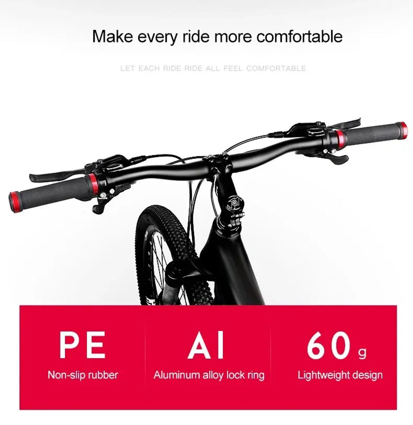 Description Picture 5 of itemMTB Bicycle Rubber Grips Alloy Lock Bilateral Lock Handlebar Grips Anti Slip Cycling Handlebar Sleeve BMX Bicycle Accessories