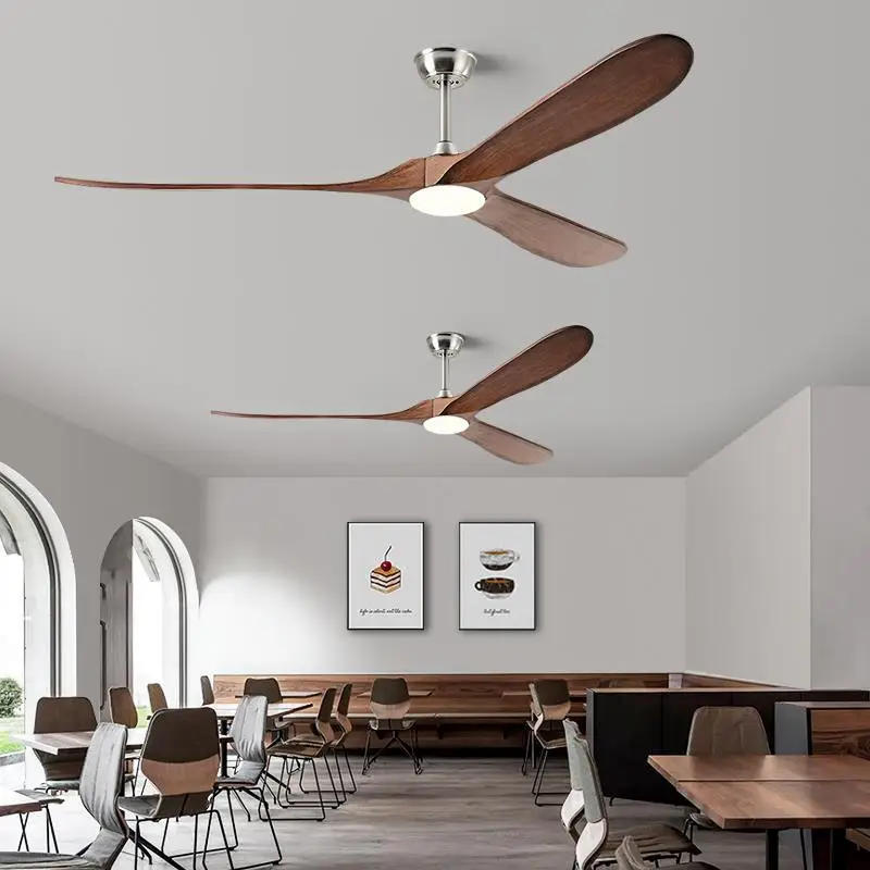 Description Picture 5 of itemLarge Size Wood DC Ceiling Fan 70 88inch 85-265V Industrial Fans No Light With Remote Control Wood Fans For Home Ventilador Tech