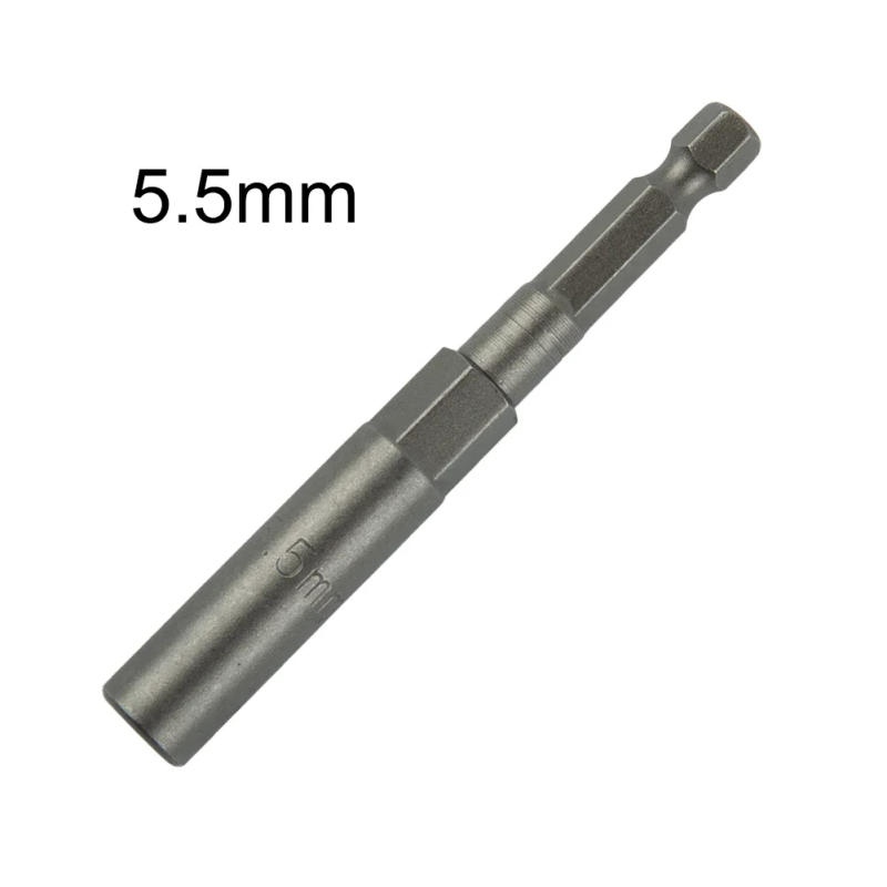 Description Picture 5 of item1PCS 80mm Length 1/4" Hex Hex Sockets 5.5-17mm Drive Magne Socket Impact Nut Bolt Drill Bits Power Drill Screwdriver Sleeve