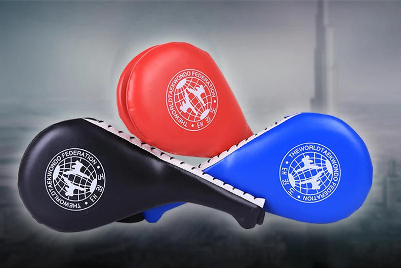 Description Picture 2 of itemTaekwondo Target for Adult Kids PU Rebound Sponge Double Kick Pad Target for Trainig Thai Boxing Accessories Foot Kickboxing