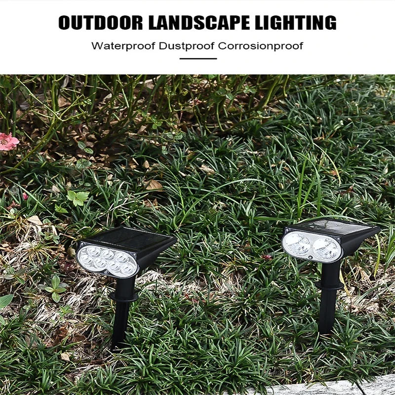 Description Picture 6 of item1~3Pack Solar Lights Outdoor 7LED Adjustable Spotlight In-Ground Waterproof Wall Lamp for Home Garden Lawn Yard Decoration