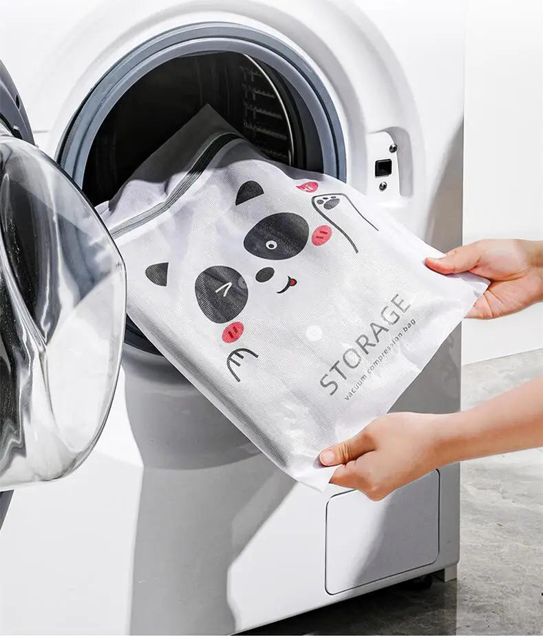 Description Picture 6 of itemPanda Dirty Clothes Bag Zip Laundry Travel Net Basket For Washing Machine Bra Underwea Mesh Bag Laundry Organizer Accessories