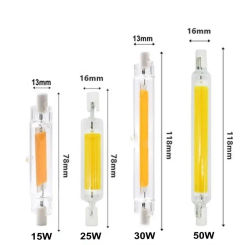 Led R7S COB bulb 78mm 15W 25W 118mm 30W 50W 189mm 60W R7S corn bulb replace halogen lamp AC 220V 110V