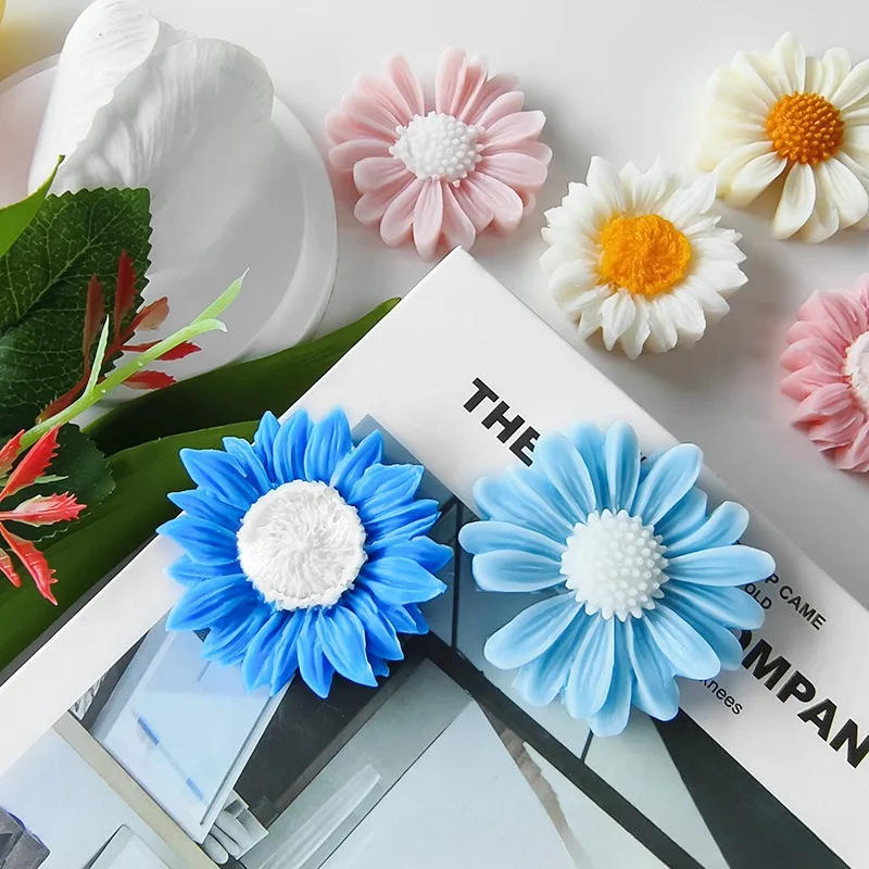 Description Picture 3 of itemDaisy Sunflower Candle Silicone Mold Daisy Candle Wax Mold Handmade Soap Candle Mold Fondant Chocolate Cake Decor