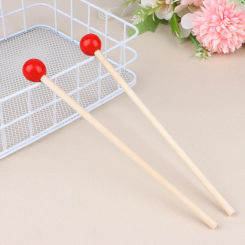 2pcs Wooden Kids Beaters Drumsticks Mallet Percussion Accessory For Xylophone Drum 200mm Drum Practice Tools For Beginners