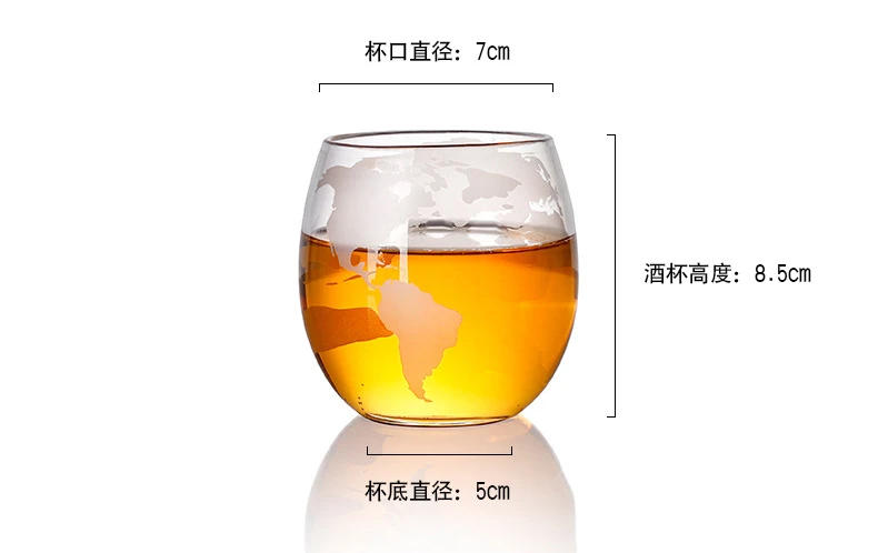 Description Picture 6 of itemWhiskey Glass Set Crystal Globe Liquor Carafe for Whisky Vodka Sailboat in Decanter with Finished Wooden Stand Bar Tools Cup Hot