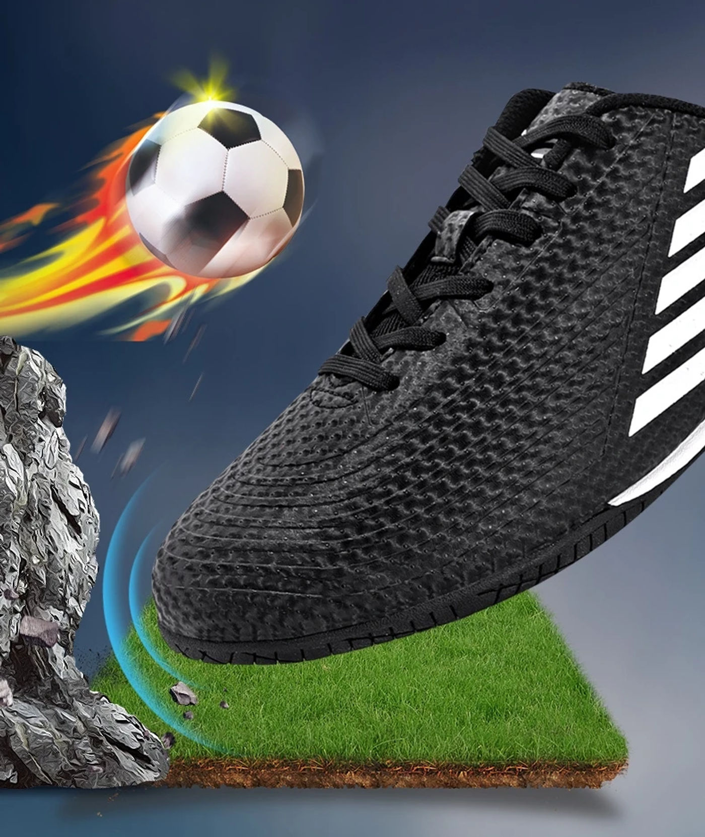 Description Picture 6 of itemSoccer Shoes Original Men Football Boots Child Studded Boots Soccer Tennis Shoes Non-slip Training Sneakers Turf Futsal Trainers