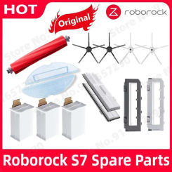 Original Roborock S7 Parts of Washable Filter Main Brush Mop Cloth Side Brush Dust Bag Bracket Robot Vacuum Cleaner Accessories