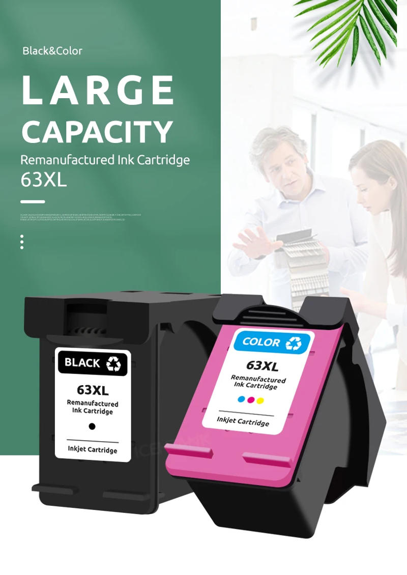 Description Picture 2 of itemIcehtank Refilled 63XL Ink Cartridge For HP 63 XL Officejet 5200 4652 4655 3830 4650 4656 4657 ENVY 4510 4511 4520 4522 4526