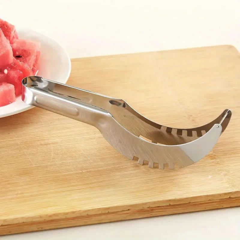 Description Picture 6 of itemWatermelon Artifact Slicing Knife Stainless Steel Knife Corer Fruit And Vegetable Tools Watermelon Clip kitchen Accessories