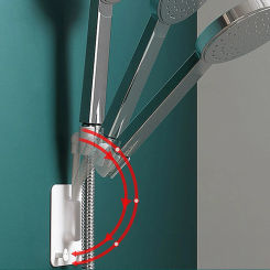 Punch-free Bathroom Wall Mounted Hand Shower Head Holder Bracket Fixing Clip