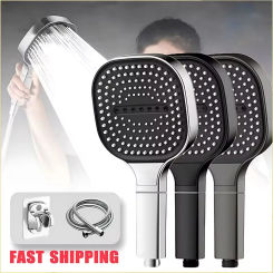 13cm Large Panel Shower Head Adjustable High Pressure Massage Shower Head With 3 Modes Filter Element Bathroom Accessories