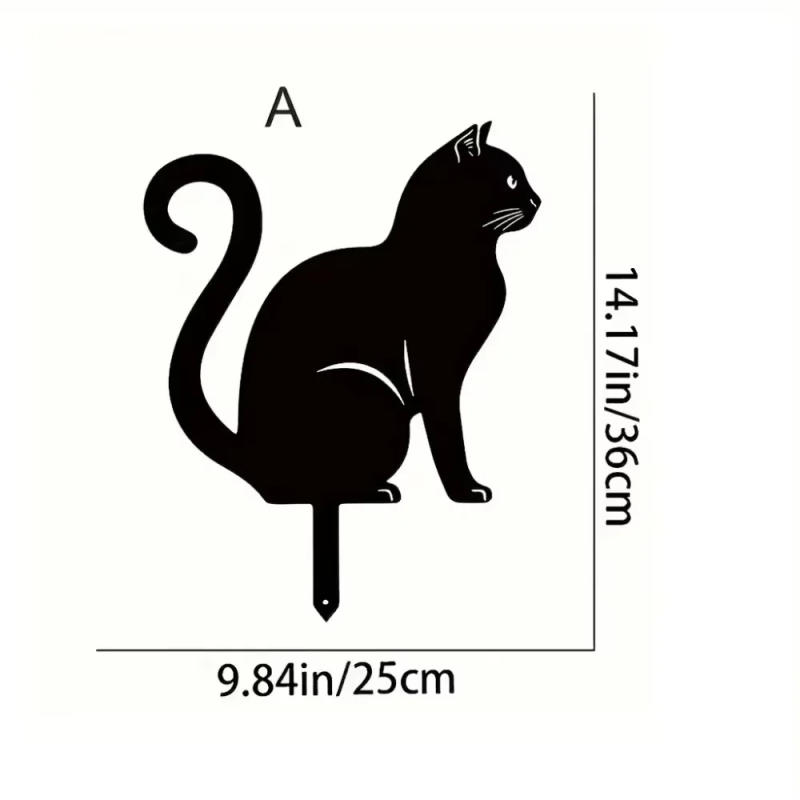 Description Picture 5 of itemCharming Cat Family Garden Stakes â€“ Decorative Cute Cat Silhouette, Ideal for Yard, Garden, and Lawn, Elegant Outdoor Statues