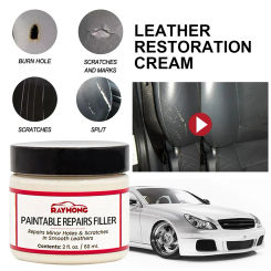 60ml Compound Leather Restoration Cream Tears Crack Burns Holes Filler Sofa Seat Leather Complementary Refurbishing Cream