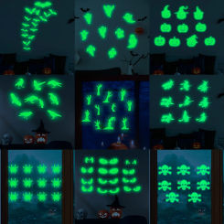 36Pcs  Halloween Luminous Wall Decals Glowing in The Dark Eyes Window Sticker for Halloween Decoration for Home Party Supplies