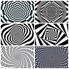 MOON.QG 3D Black White Visual Illusion Wall Backdrop Hypnotic Geometrical Photo Background Sign Studio Photo Photography Props