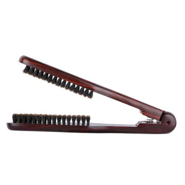 Wooden Hair Styling Tools Wear-resistant Anti-static V-shaped Bristle Comb Double Brush Durable Straightening Comb Girl