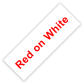 red on white