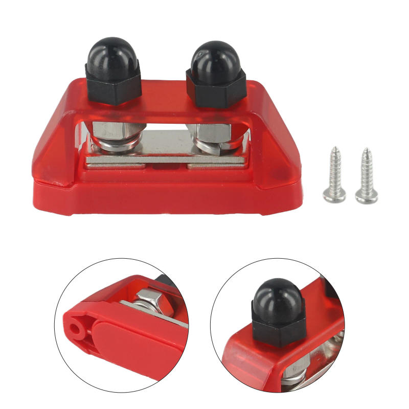 Description Picture 2 of itemPower Terminal 12V Busbar Terminal 200A 200A Distribution Block 7.5x5cm Busbar Terminal Metal Power Terminal New