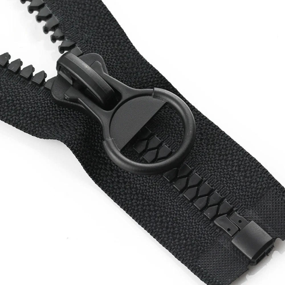 Description Picture 6 of item8# 15# Black Resin Open-End Zippers Heavy Duty Single Zipper for Down Jacket Coats Tailoring Sewing Supplies Accessories