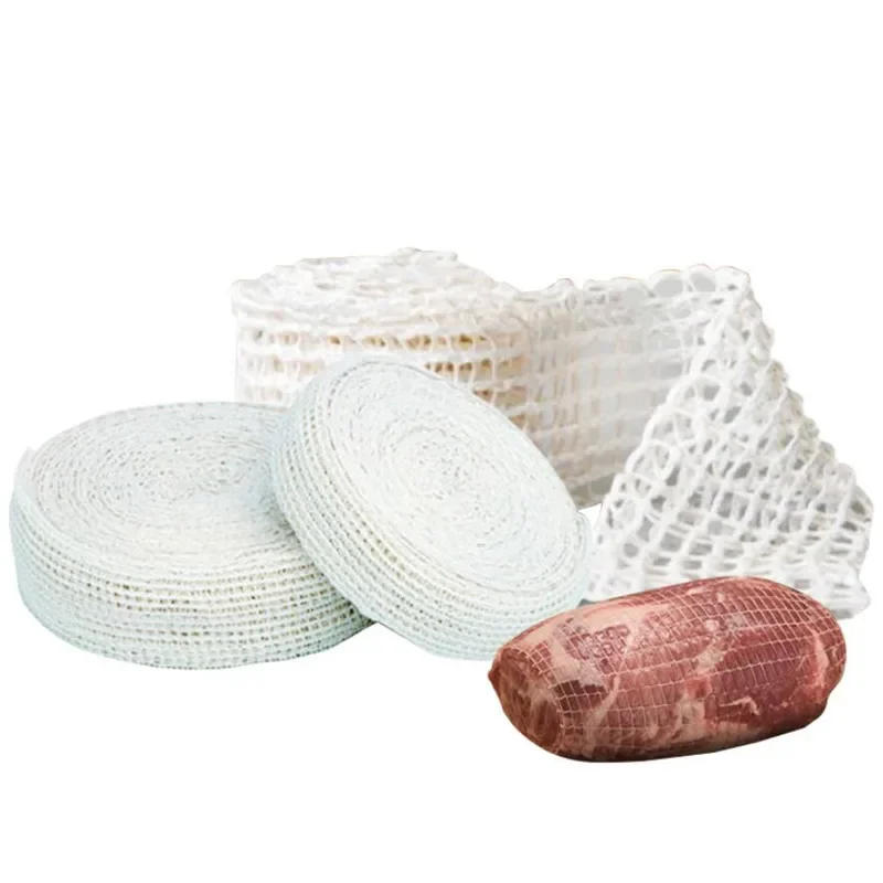 Description Picture 2 of itemWoven Smoked Meat Packaging Net Cover Elbow Barbecue Ham Sausage Bacon Cooked Food Net Bag Kitchen Cooking Tool Accessories
