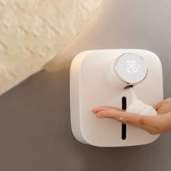 Inductive smart soap dispenser waterproof USB charging wall mounted small foam mobile phone washing bathroom supplies 300ml