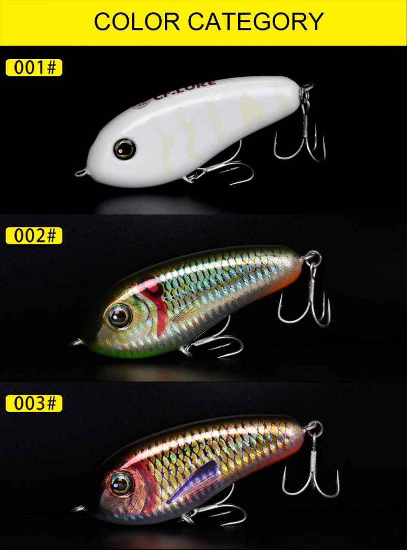 Description Picture 3 of itemSinking Jerk Outdoor Activities Bait Fishing  95mm 40g  Pencil  Luminous  Artificial  Little Darling Middle with Mustad Hook