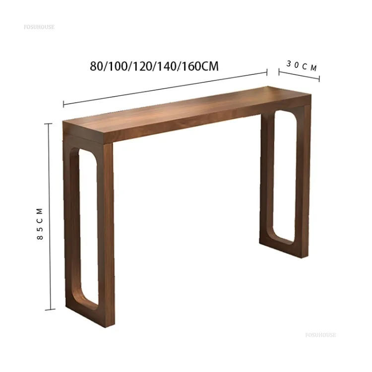 Description Picture 2 of itemNew Chinese Style Solid Wood Console Table for Corridor Long Narrow Side Table for Living Room Entrance Wall Table for Aisle