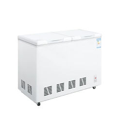 FRHF-1-4 Commercial Double Sliding Door Ice Cream Chest Deep Freezer with Refrigerator for Drinks Supermarket